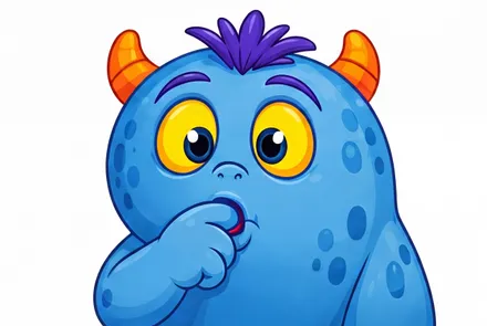 Monster illustration representing oral habits and airway concerns